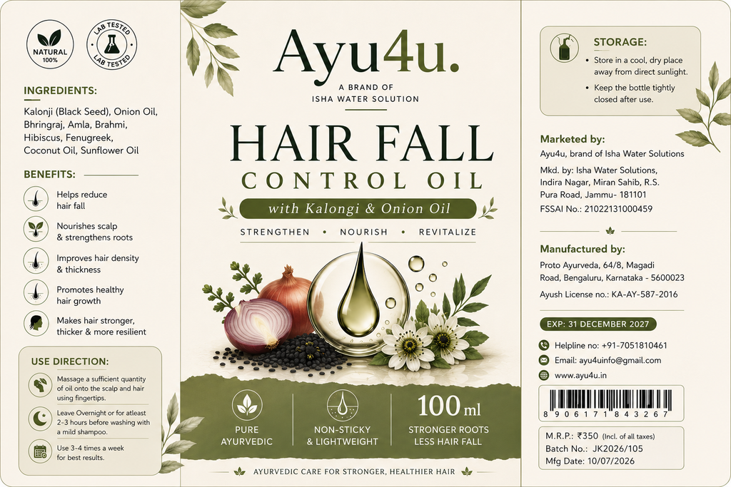 Hair Fall Control Oil with Kalongi & Onion Oil