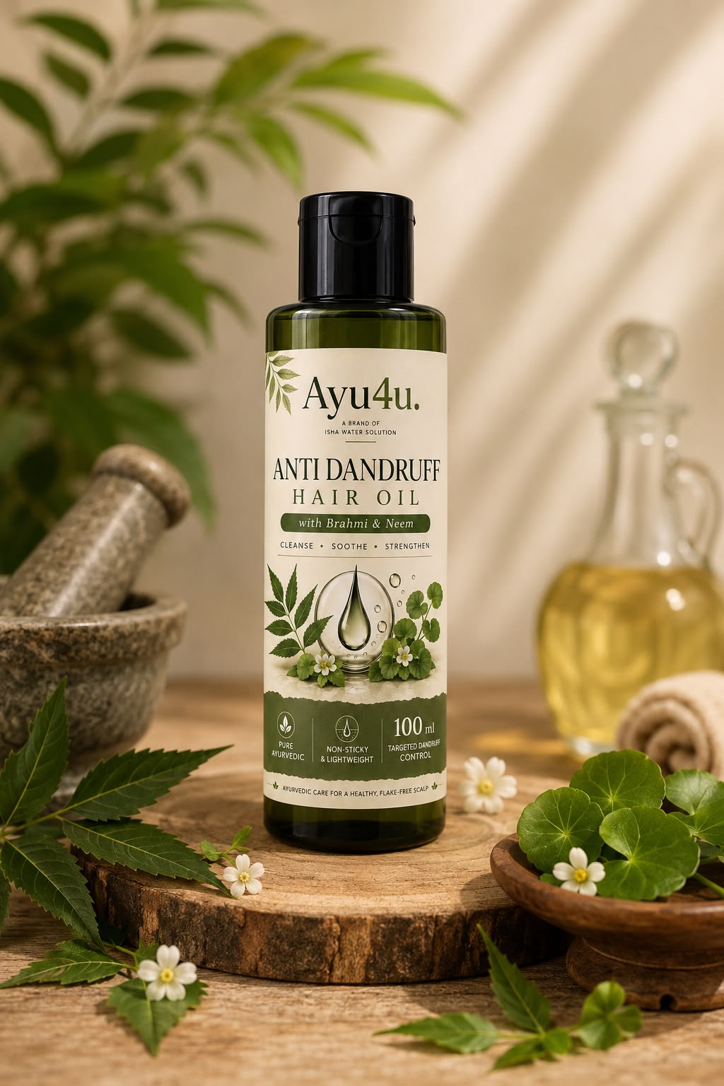Anti Dandruff Hair Oil with Brahmi & Neem