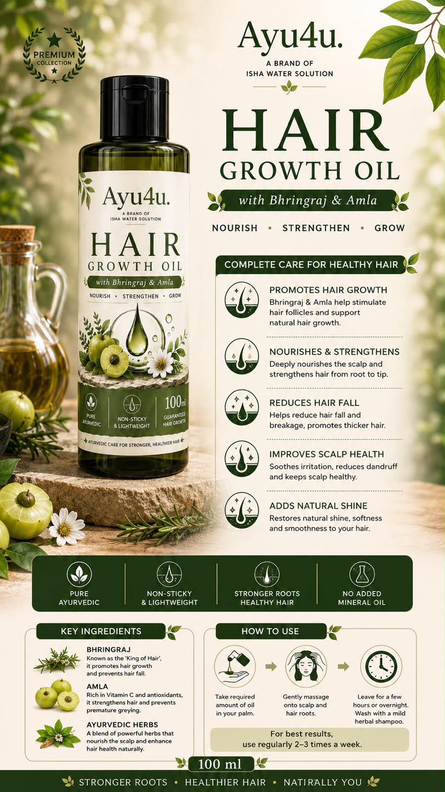 Hair Growth Oil with Bhringraj & Amla
